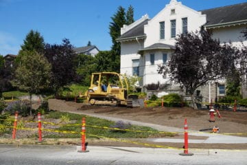 construction activity at Fairhaven Branch library